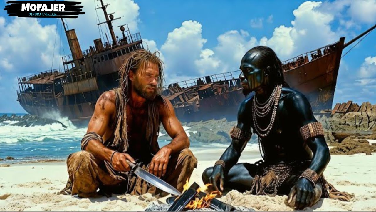 رجل محبوس في جزيرة😢 خطيرة المدة 16 عاماً😨|ملخص فيلم Robinson crusoe 
