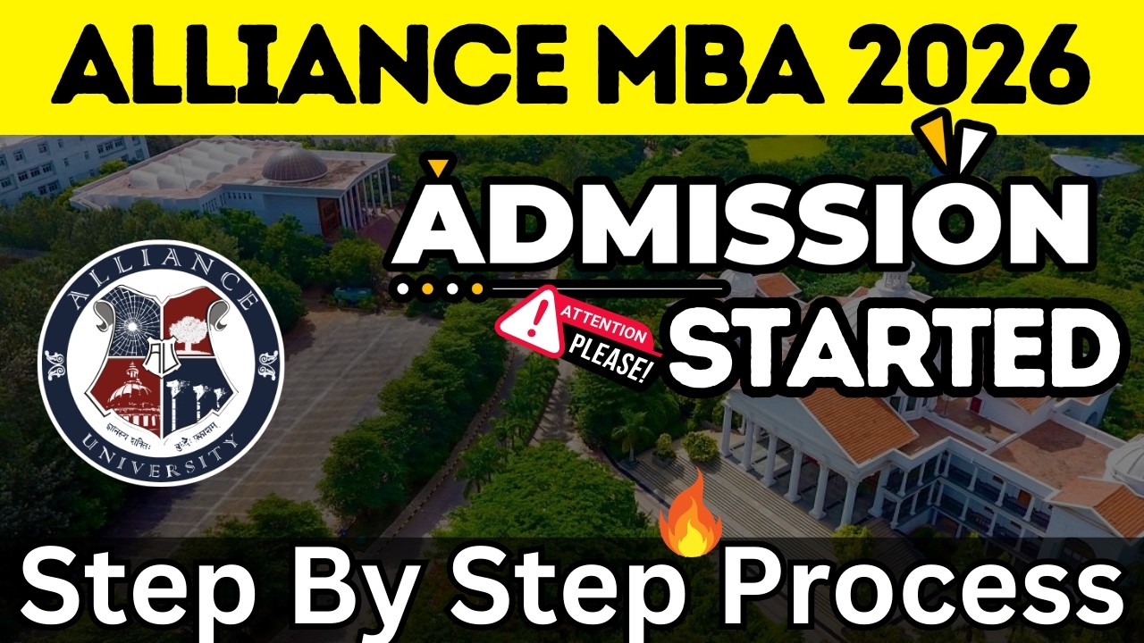 Alliance University MBA 2026 Admission Procedure✅- Alliance University MBA Registration 2026