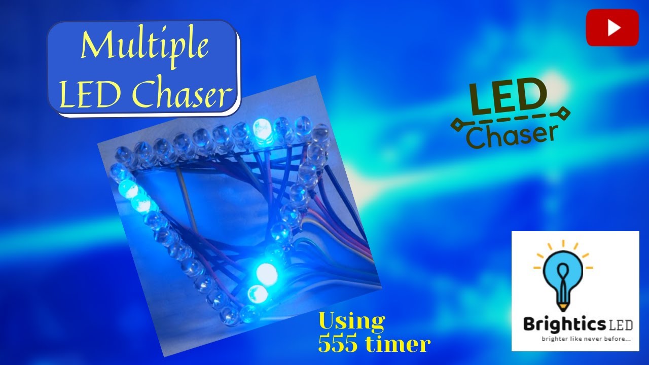 How to make LED chaser using 4017 and 555 ||  Make your own Multiple LED chaser - Dancing LED chaser