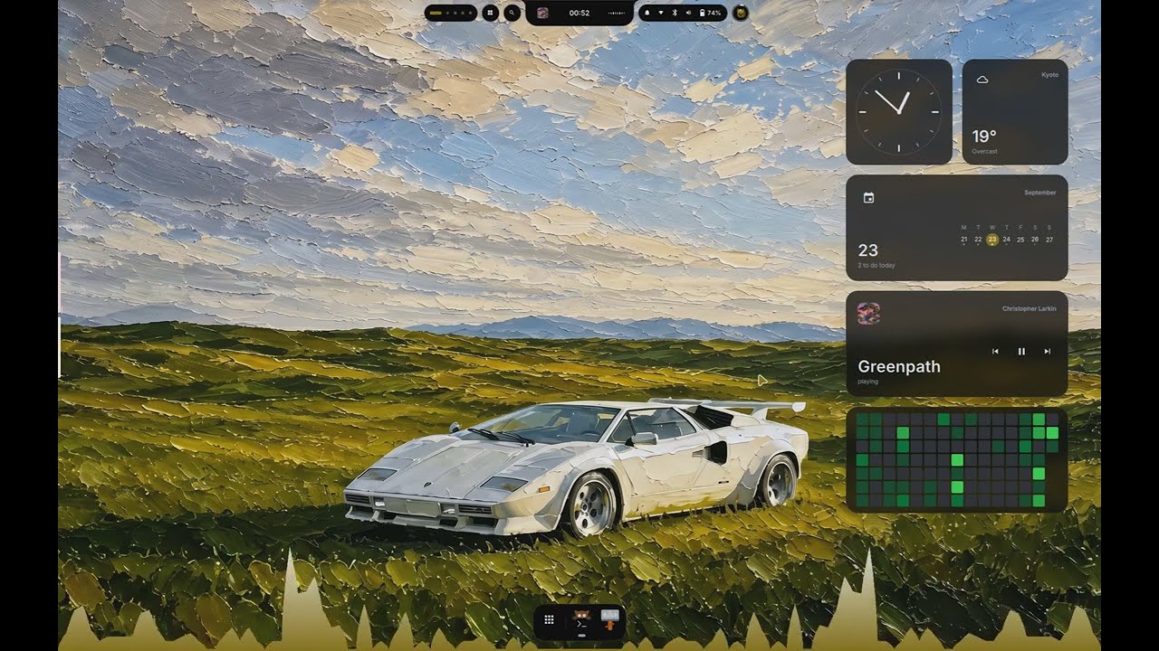 My Arch Linux + Hyprland desktop, now with face unlock &mdash; impasto