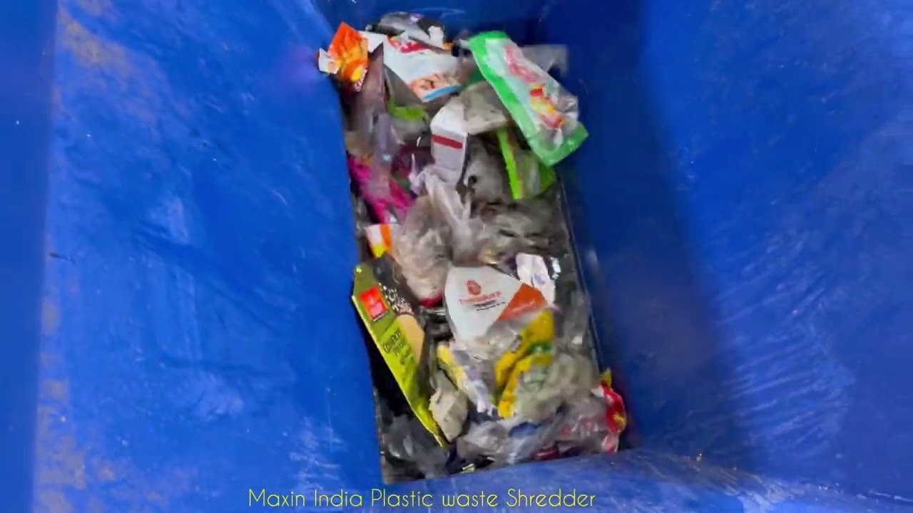 Industrial plastic shredder, Industrial plastic shredding machine, Dual shaft Plastic waste shredder