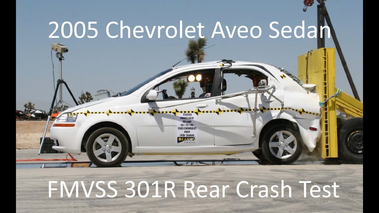 2004-2008 Chevrolet Aveo / Pontiac Wave Sedan FMVSS 301R Rear Crash Test