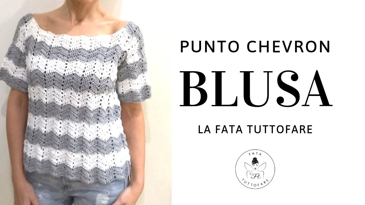 TUTORIAL: Blusa punto chevron/blusa de ganchillo*lafatatuttofare*