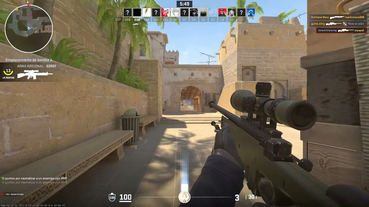 Counter Strike 2 deathmatch con el AWP