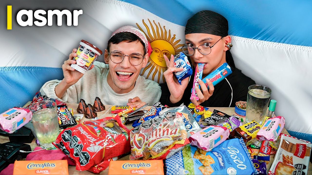 ASMR español comiendo para dormir dulces argentinos