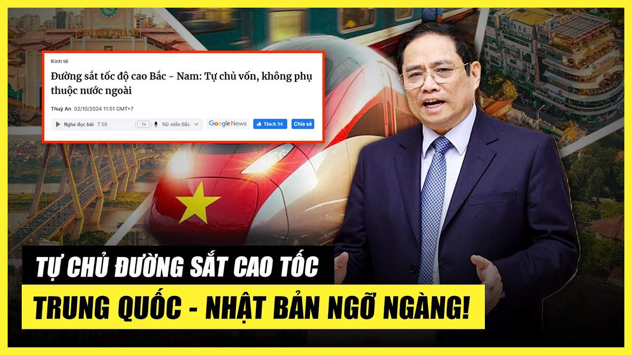 TỰ LÀM ĐƯỜNG SẮT CAO TỐC BẮC – NAM: TRUNG QUỐC, NHẬT BẢN “SỬNG SỐT” BỊ GẠT RA NGOÀI CUỘC CHƠI!