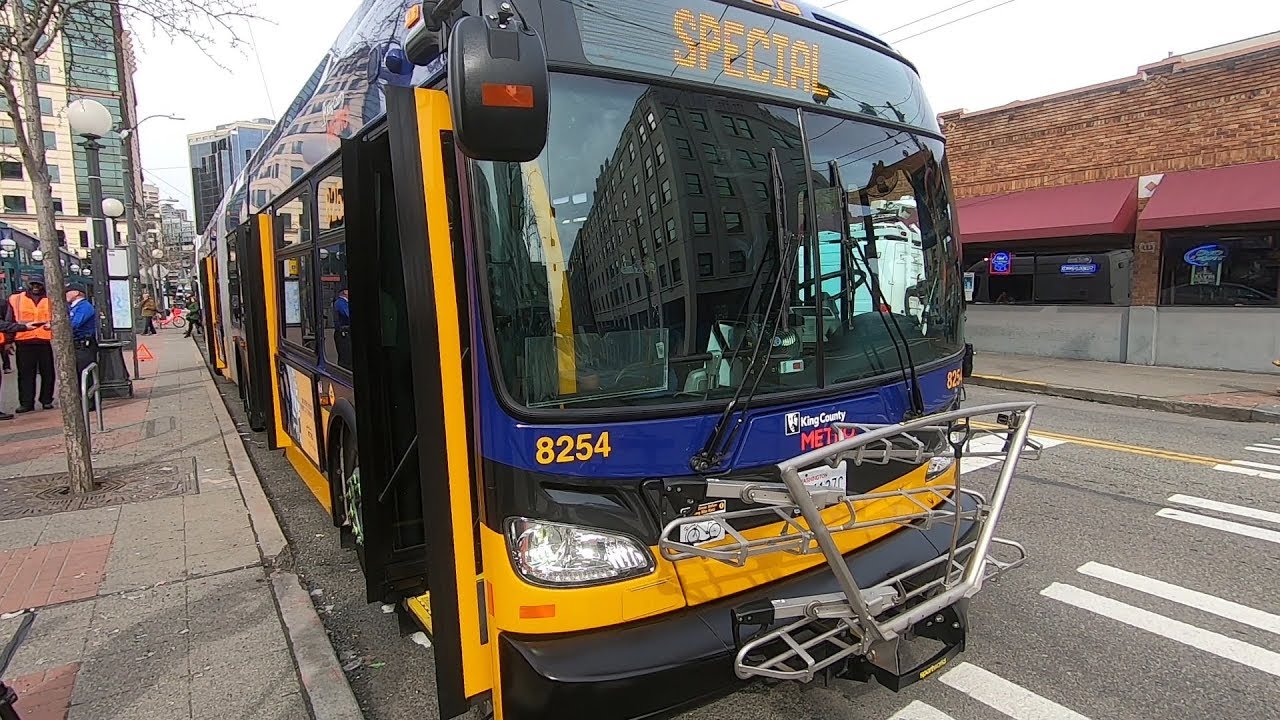 Metro Buses Come Out of the  Downtown Tunnel