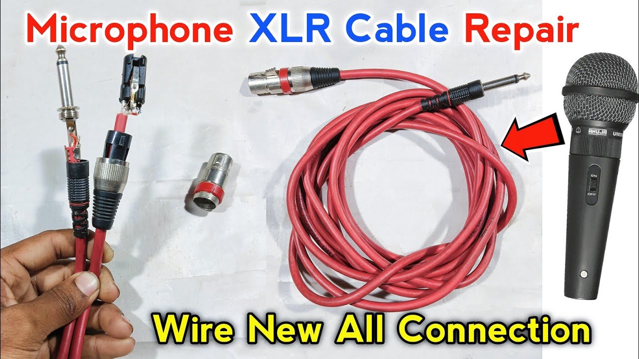 Microphone Xlr Cable Repair | Female Xlr to Ts Jack Pin Wire Connection