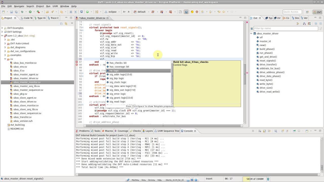 How to Use Autocomplete in the DVT Eclipse IDE