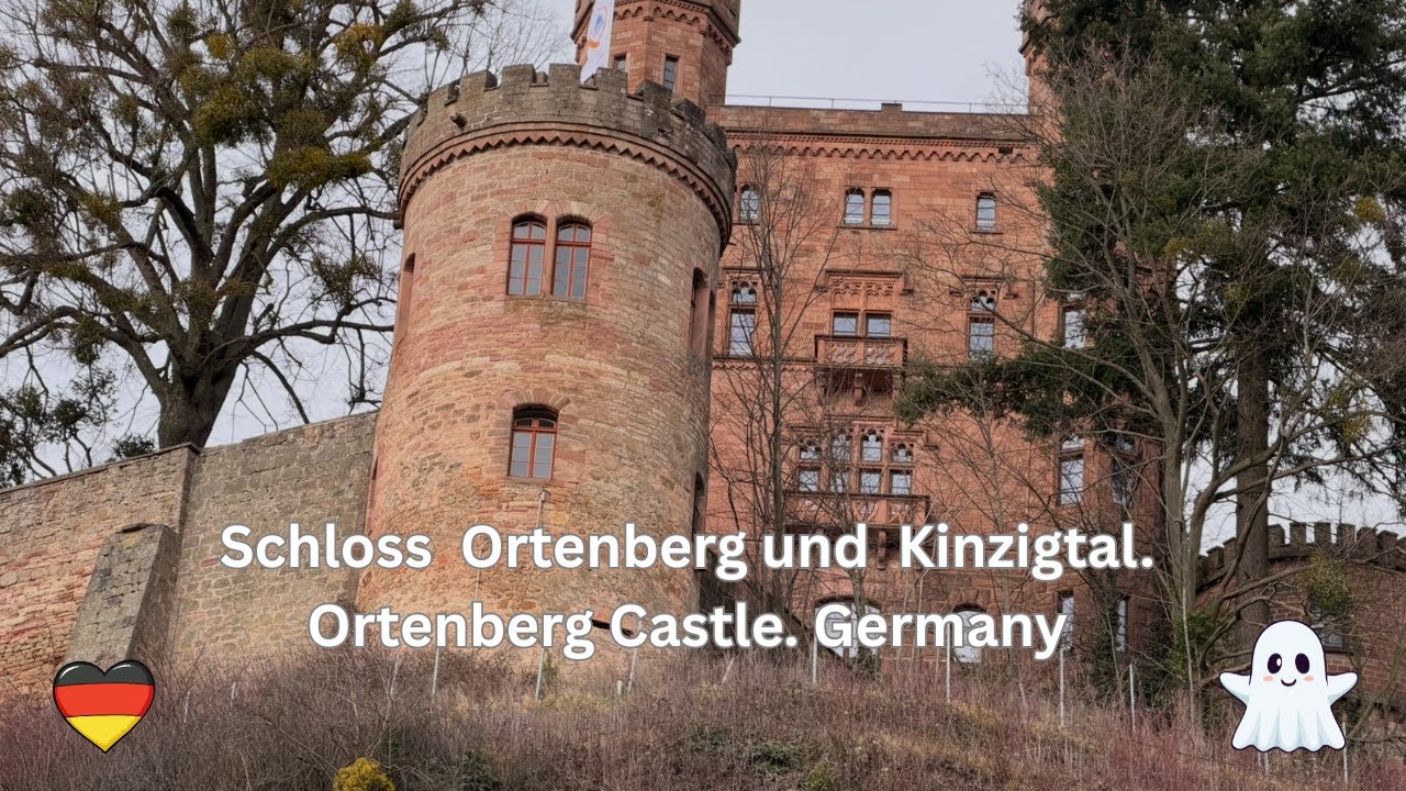 Winterspaziergang am  Schloss Ortenberg. Winter  walk at Ortenberg Castle. Germany. 