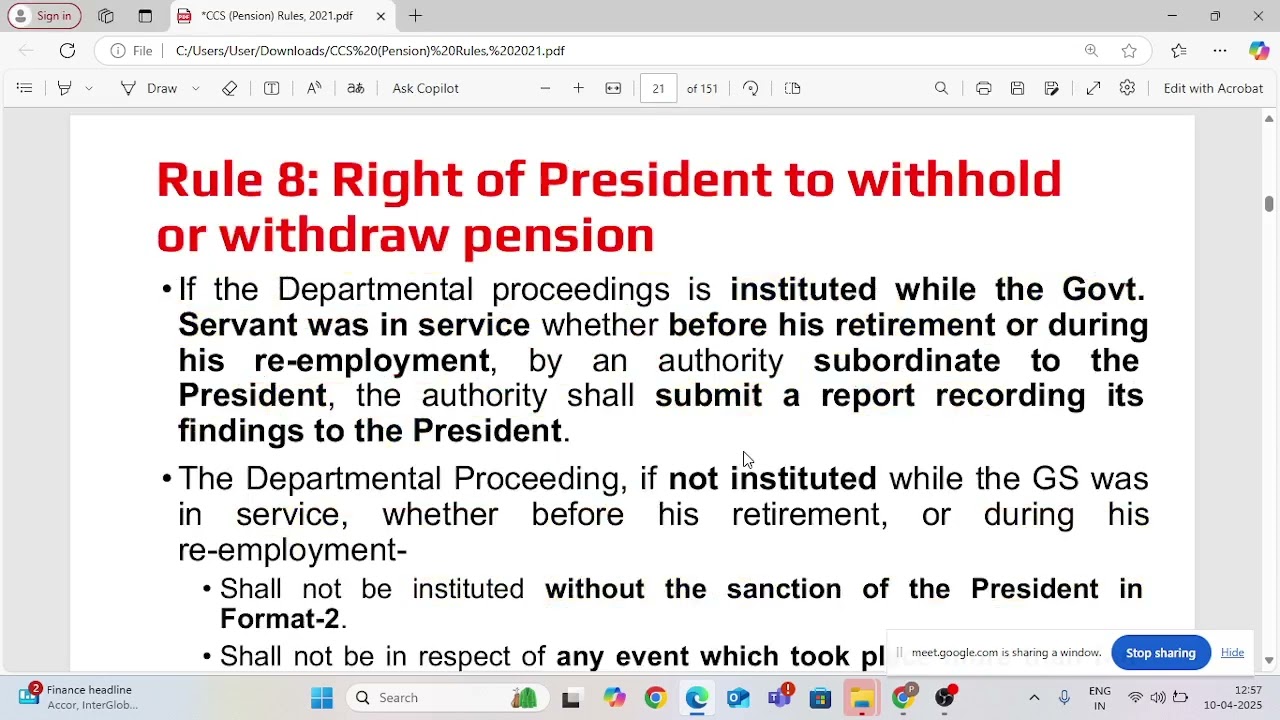 PENSION RULES, 2021 // CLASS-3 // 2025