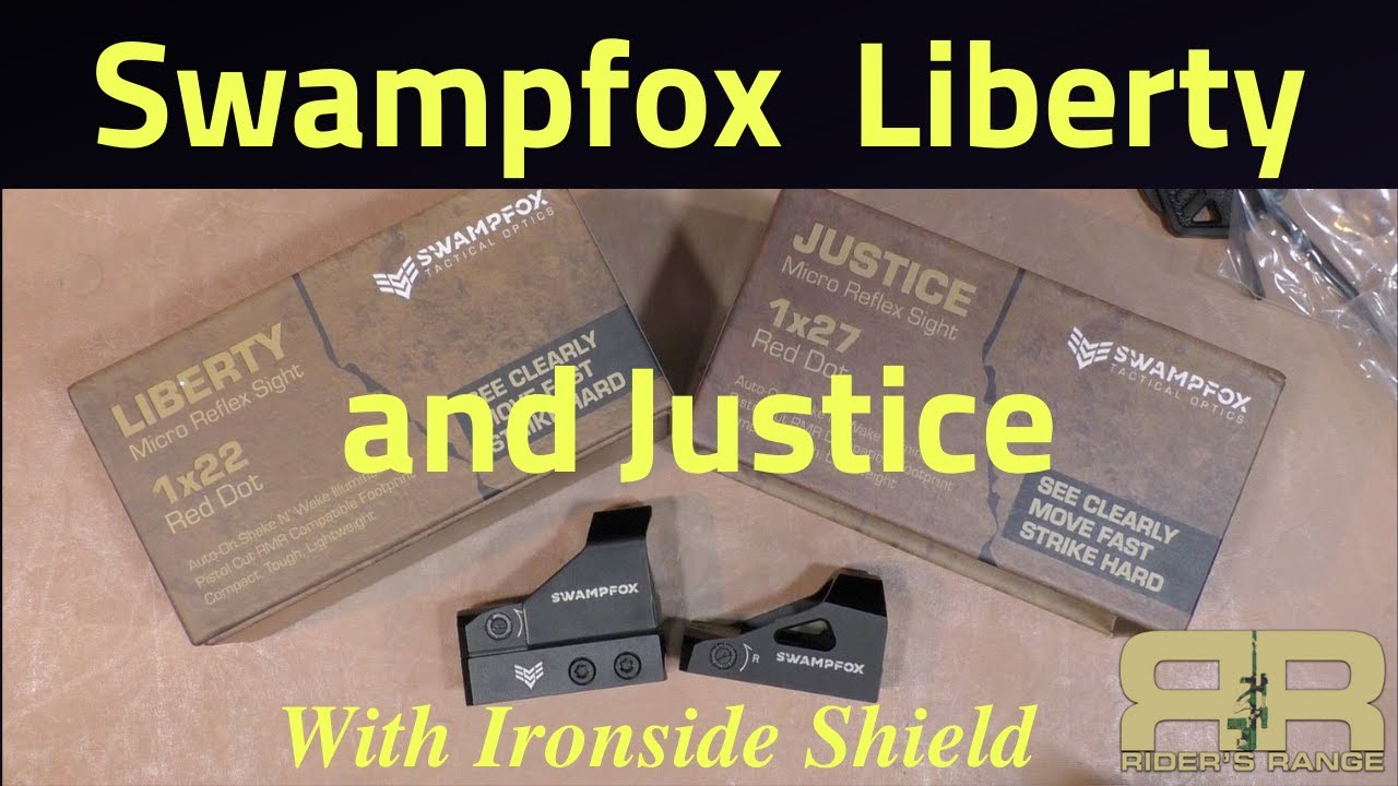 Swampfox Liberty & Justice red-dot sights, along with the Ironside protective shield