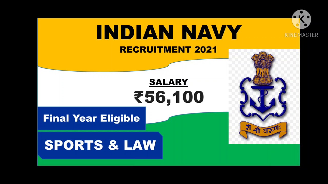 Indian Navy Recruitment 2021 | Sports Quota | Law|Final Year Eligible | Latest Job Notification 2021