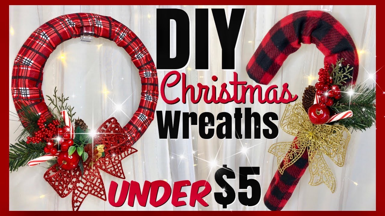 BUFFALO CHECK Christmas Decor | DIY Wreaths UNDER $5! | Day TWO 25 Days of Christmas