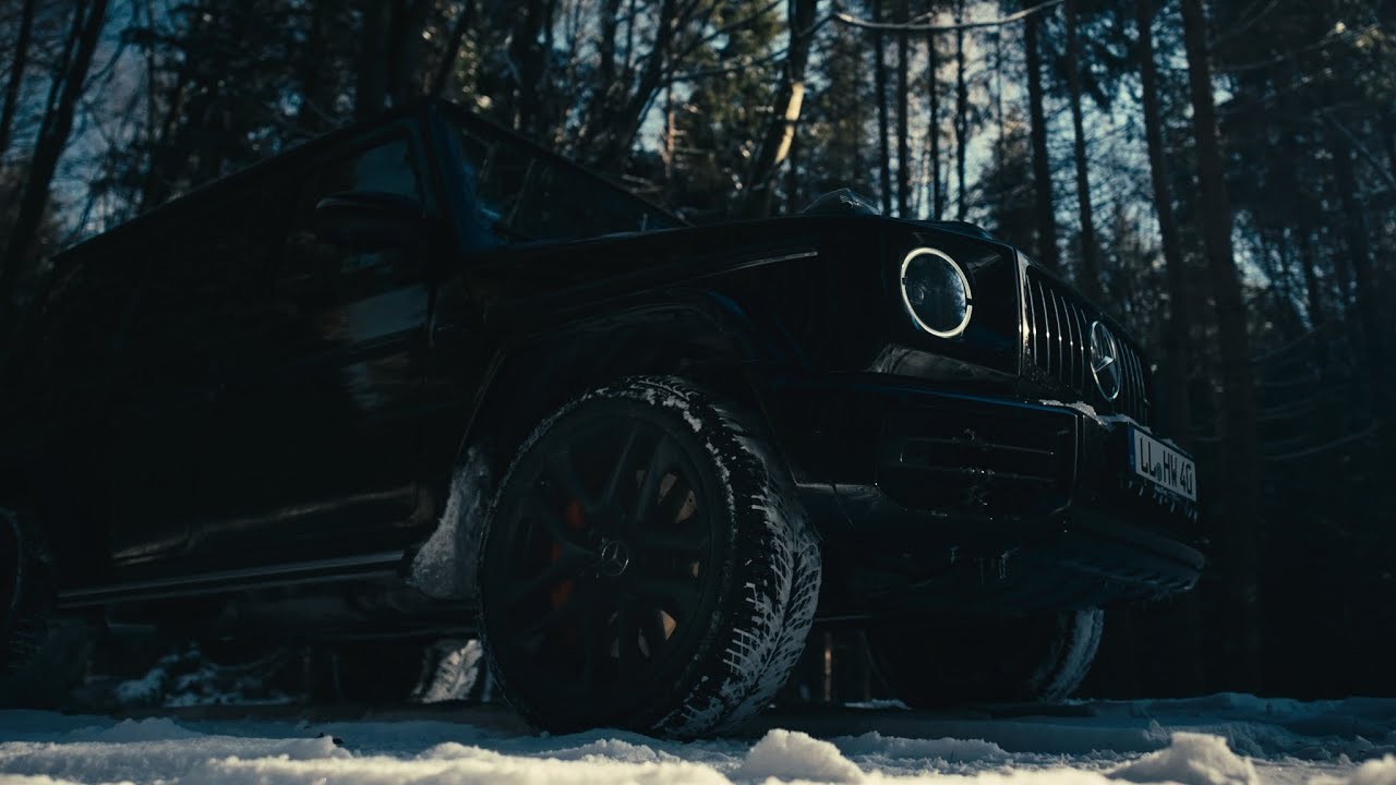 Driving a Mercedes-AMG G63 Through Winter Roads