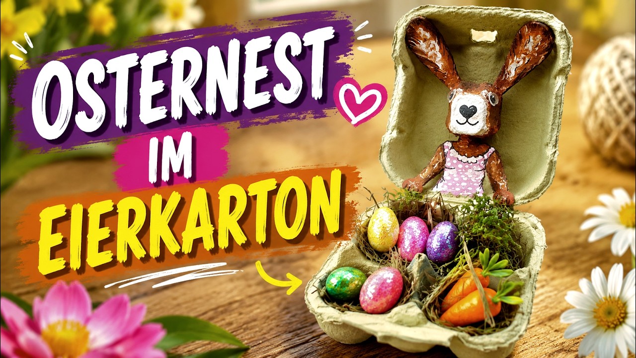 Lustige Idee: Osternest im Eierkarton - Ein hoppeliges Bastelabenteuer 🐰