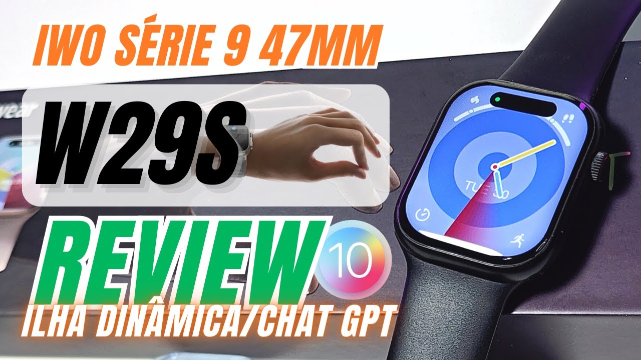 REVIEW IWO W29S Série 9 47mm Tela GIGANTE, Micro OS 10, Chat GPT, MELHOR CUSTO X BENEFÍCIO 2024