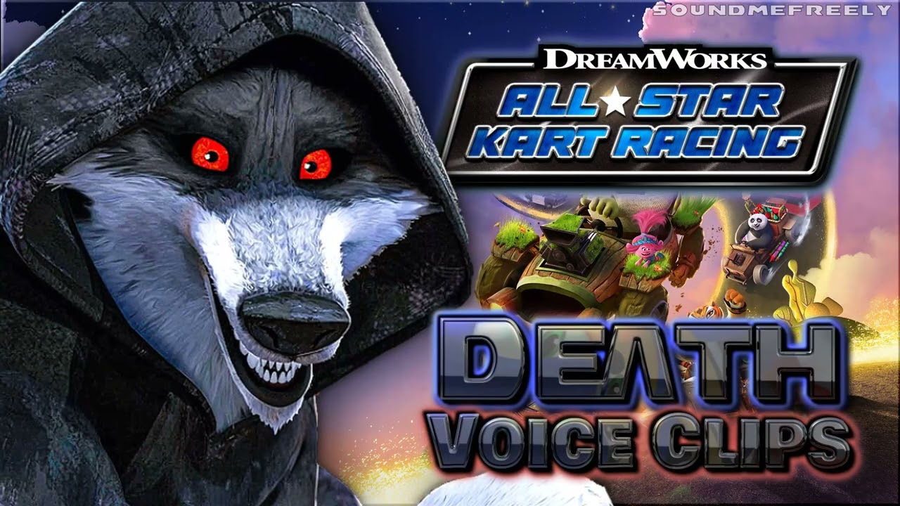 All Death Wolf Voice Clips • DreamWorks All-Star Kart Racing • Voice Lines 2023 (Adam Gifford)