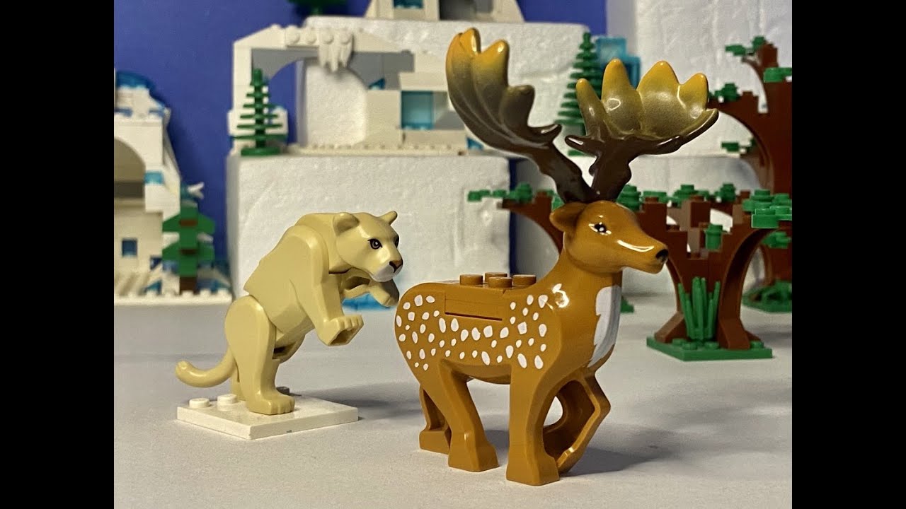 LEGO Cave Lion Hunts Megaloceros