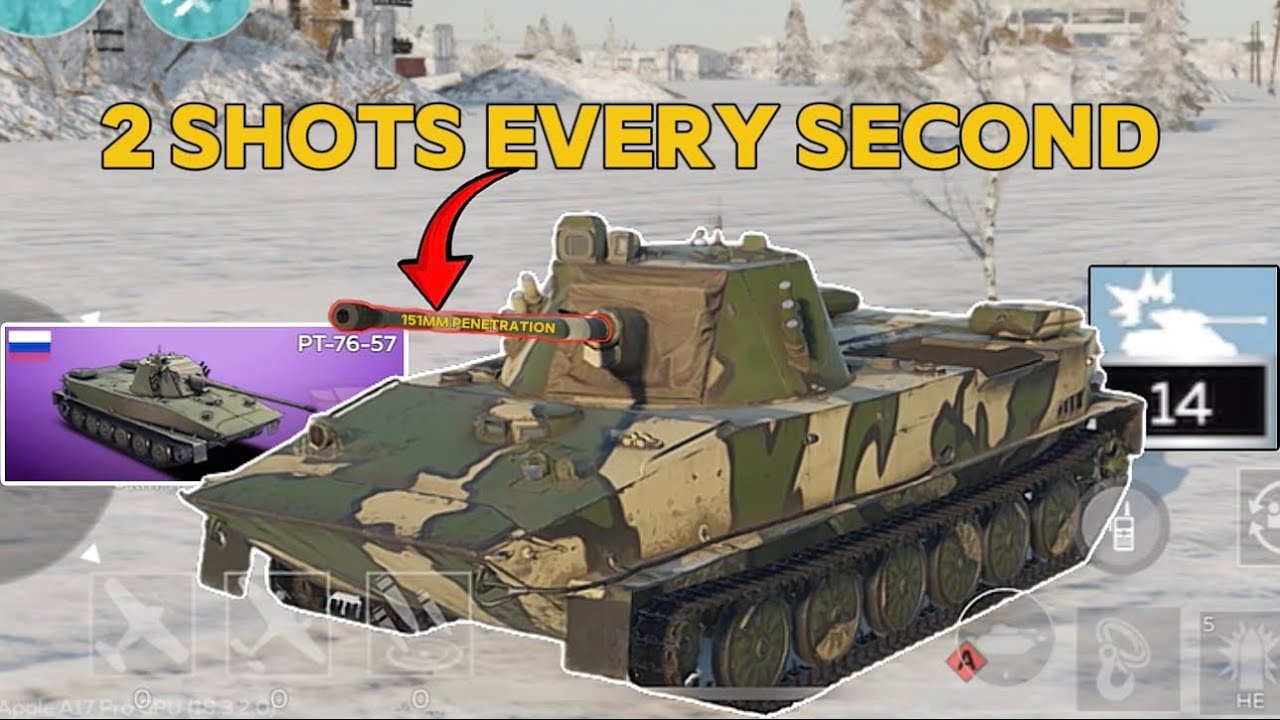 FULL AUTO APHE is Crazy🔥(14 Kills) War Thunder Mobile PT-76-57