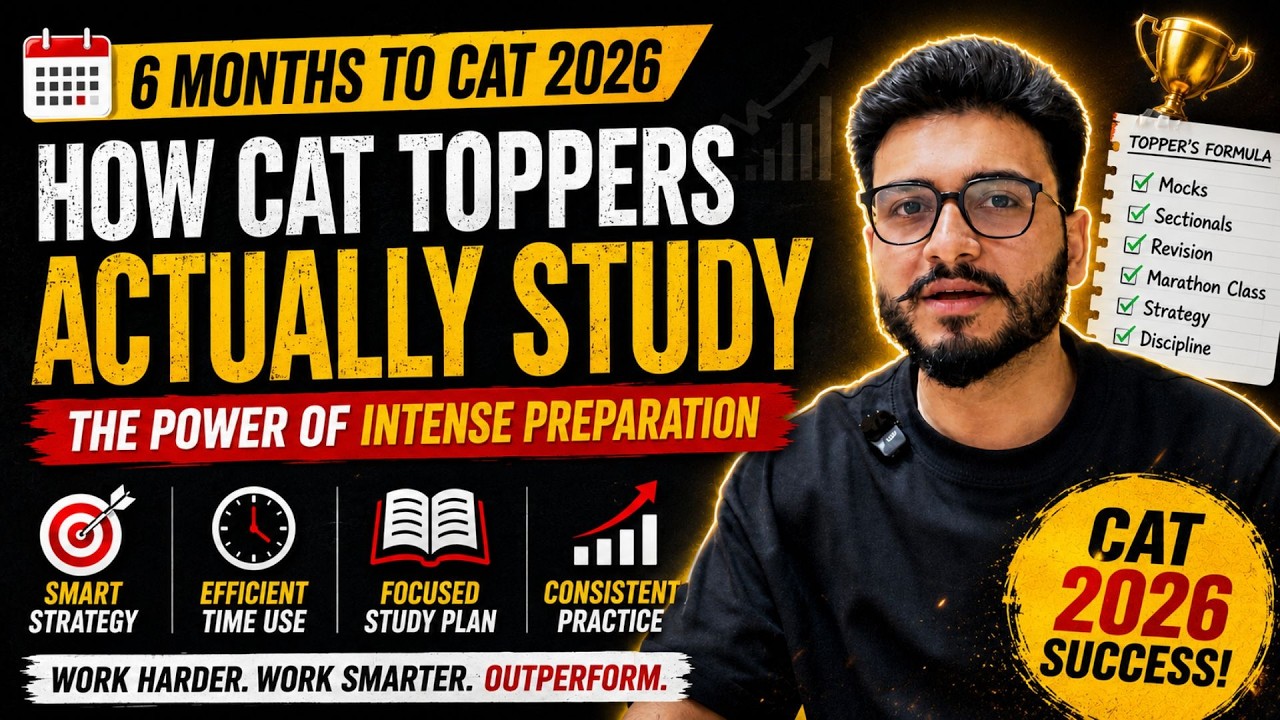 How CAT Toppers Actually Study | The Power of Intense Preparation | 6 months to CAT 2026