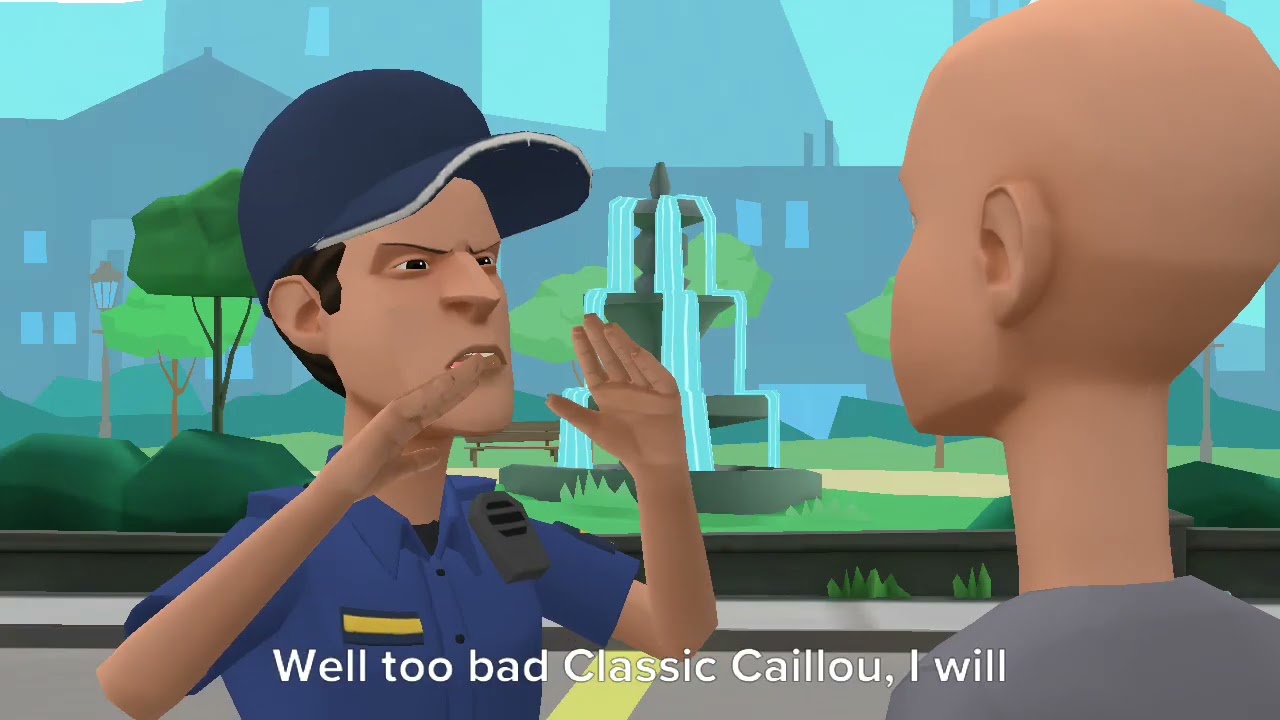 Classic Caillou rides e-Scooters again/parents arrested/grounded
