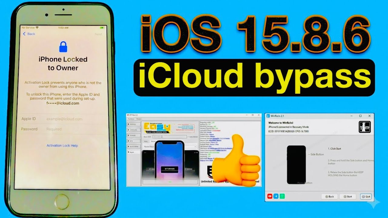 New iCloud Bypass iOS 15.8.6  iPhone 7/7+ 2026