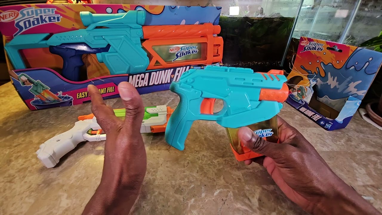 Zuru X-Shot Micro Fast Fill, Nerf Super Soaker Mini and Mega Dunk Fill Unboxing and Review