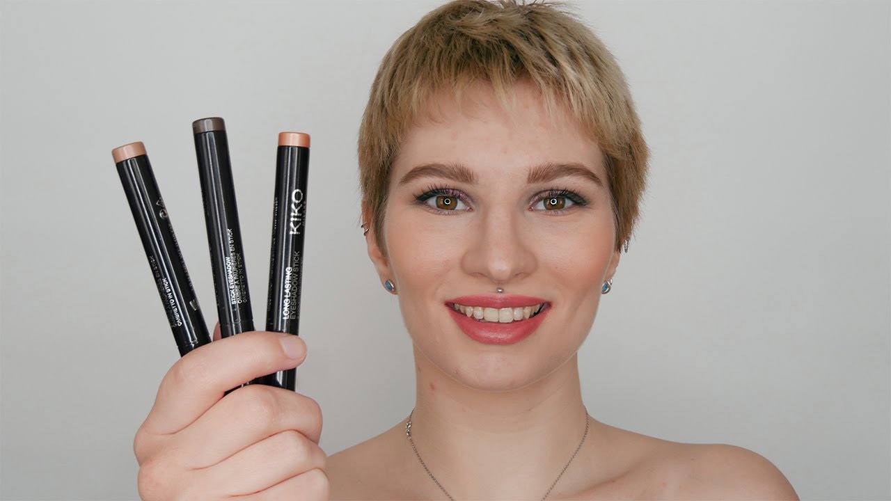 Обзор стойких теней для век Kiko Milano Long Lasting Stick, демонстрация, образцы + как правильно...