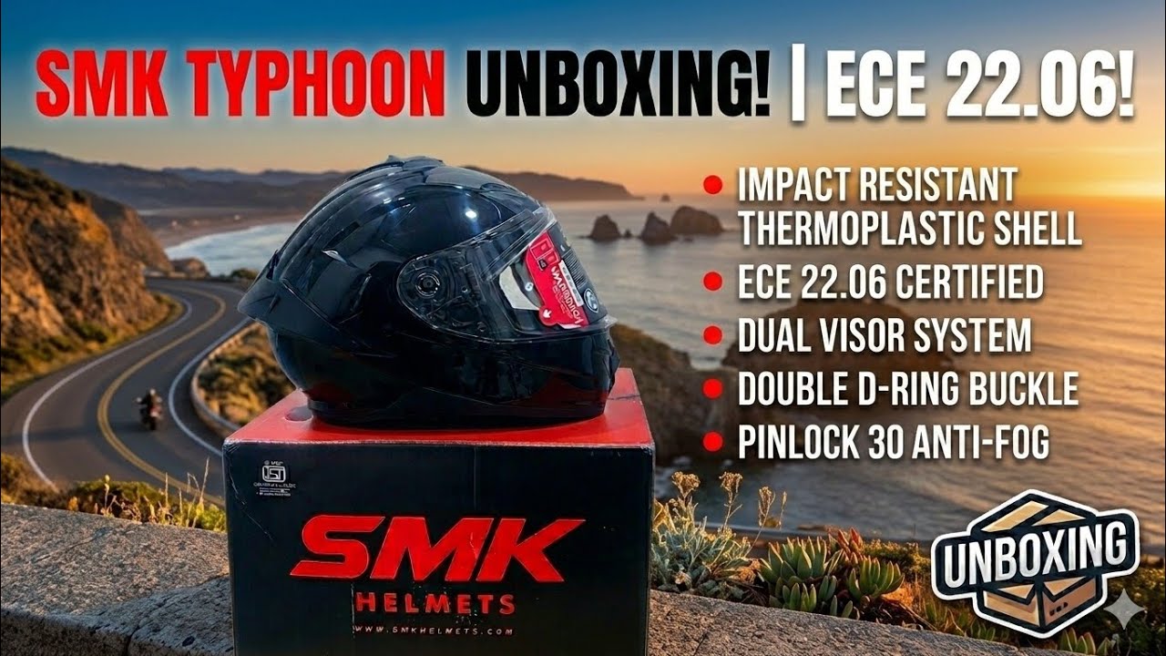 SMK Typhoon Unboxing  | best ECE 22.06 Certified helmet under 5000 ! 
