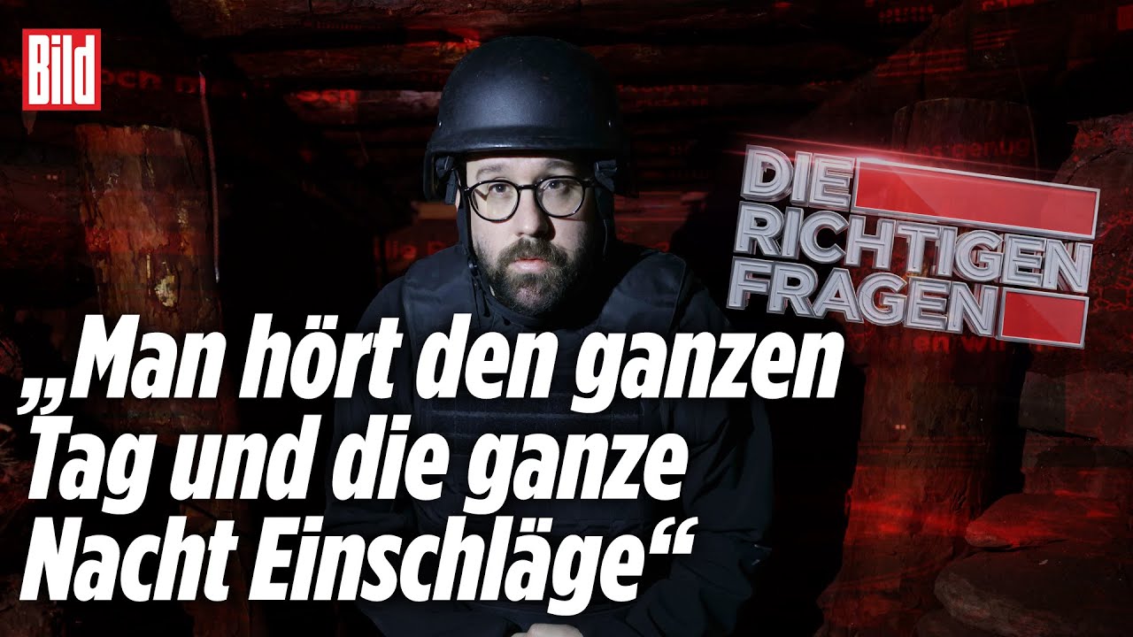 Sch&uuml;sse in der Ukraine: Hier rettet sich der BILD-Reporter in den Bunker | Die Richtigen Fragen