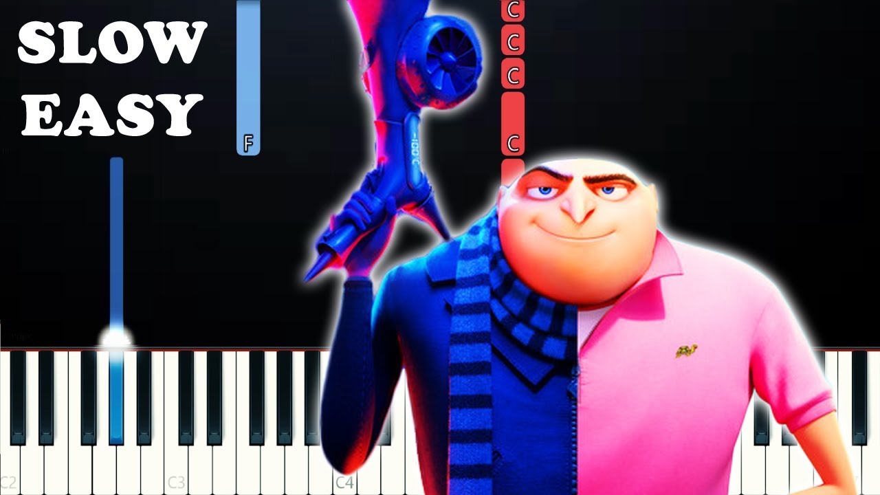 Despicable Me 4 - Double Life (SLOW EASY PIANO TUTORIAL)