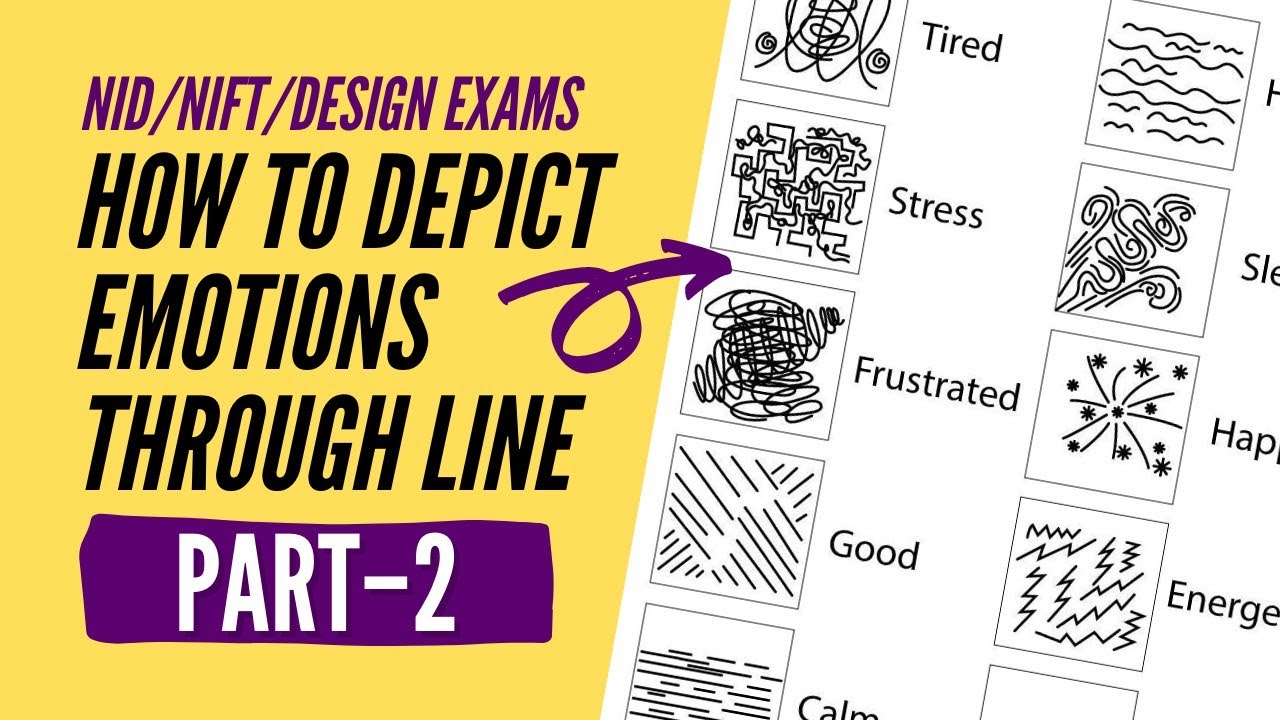 How to depict emotions through line? | Part-2 | Common question and their answers | NIFT | NID