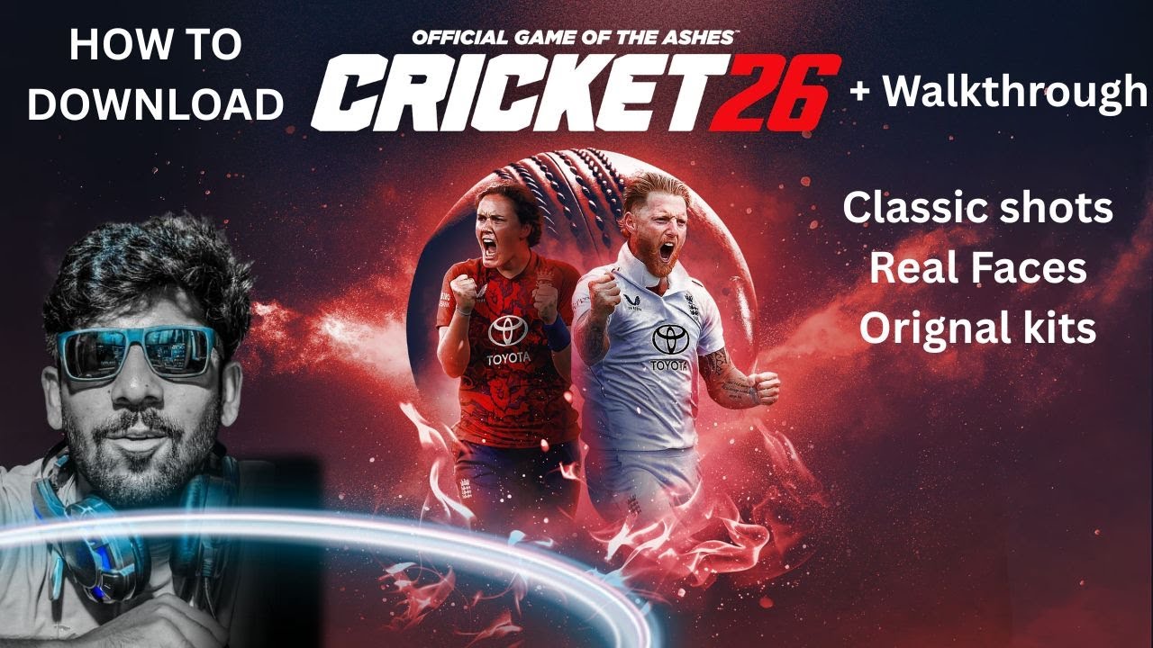 How to download Cricket 26 | Cricket 26 walkthrough | real faces , original kits