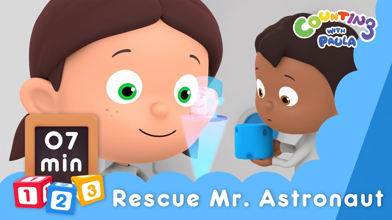 Rescue Mr. Astronaut - Counting with Paula | How to Pick Out and Fill In Shapes | For Kids