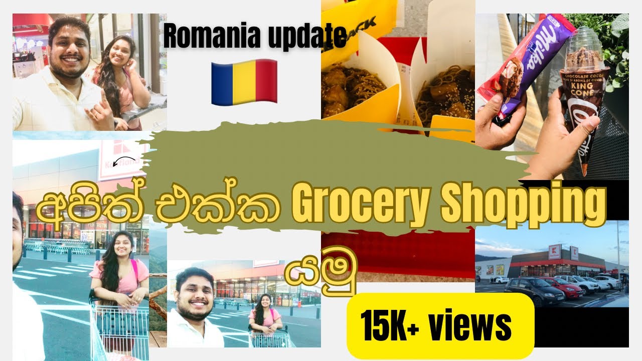 අපිට රොමේනියාවේ සතියකට කන්න බොන්න කීයක් යනවද? 🙄😦 🛒 grocery shopping in Romania 🇷🇴 🥘🍚🫘🛍