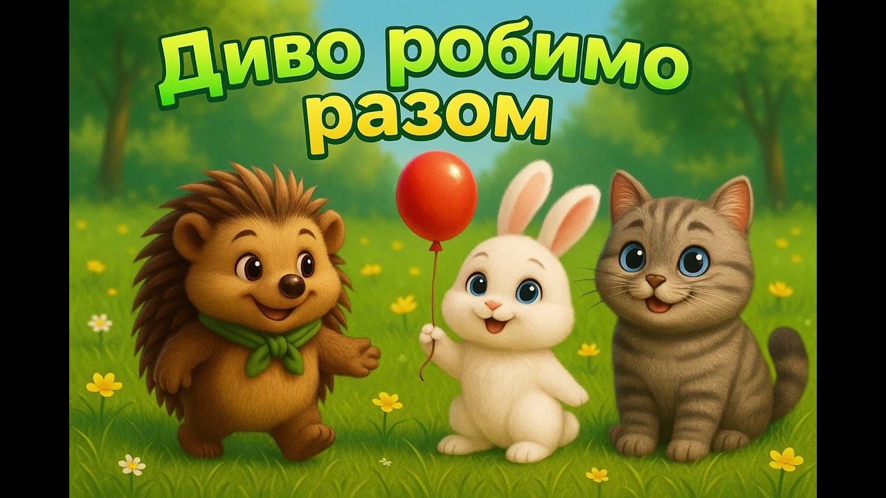 🎵 Диво робимо разом | Пісенька для дітей від RadySoul 🐱🐰🦔