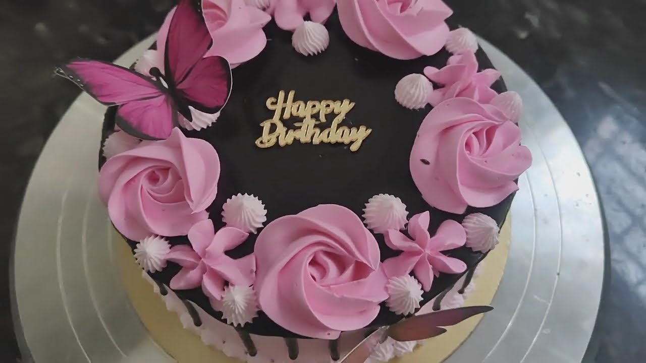 #blackforestcake#girlbirthdaycake#pinkcake#butterflycake#birthdaycake#newcakesdesign#cakedecorating