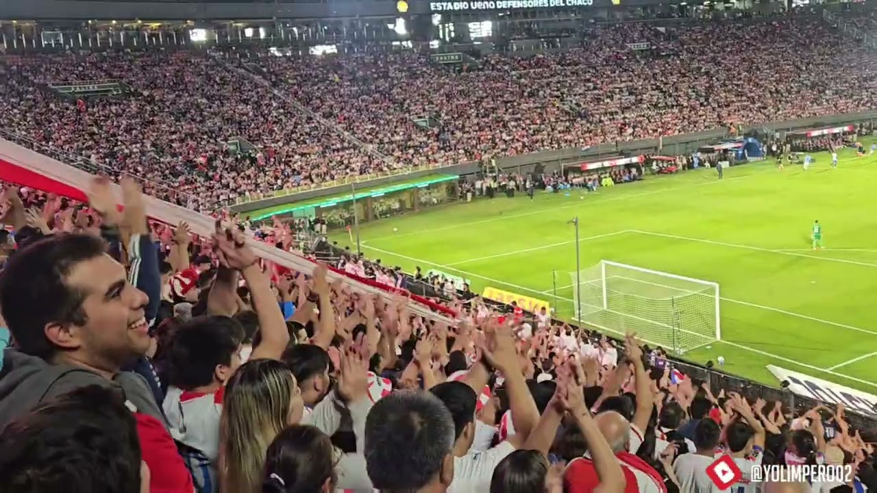Paraguay vs Uruguay ❤️🤍💙 Aliento de la Hinchada y Toda la Fiesta en el Estadio 🇵🇾
