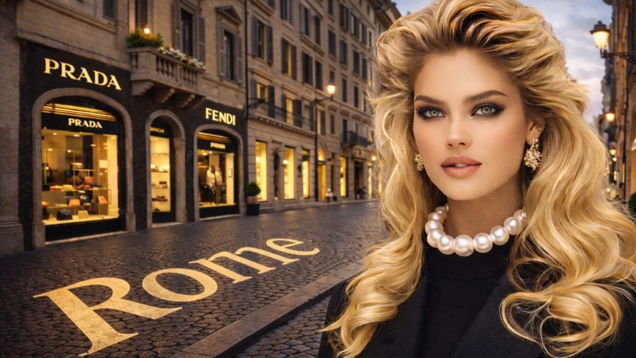 Rome Street Style: Luxury Shopping and People Strolling Through the City Center