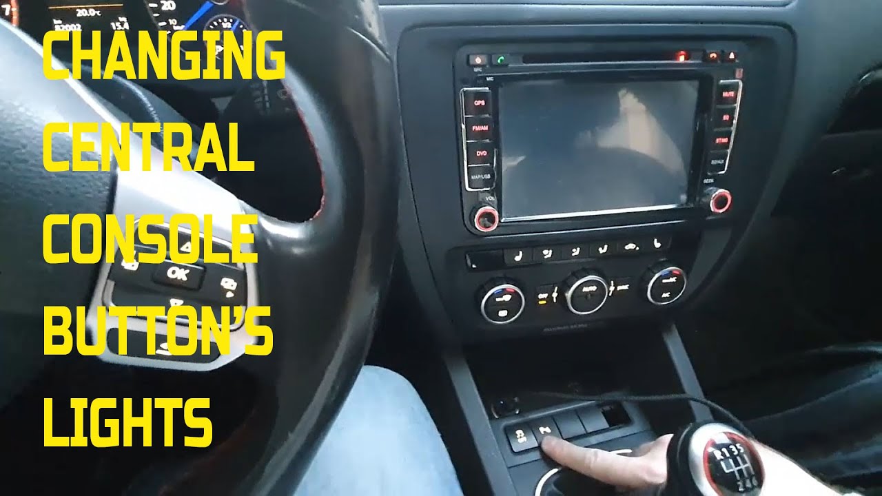 VW jetta / Vento cambio luces led botones de Consola Central / changing Central Console buttons leds