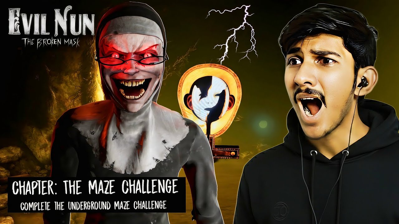I FOUND THE 4TH MASK PIECE IN THE UNDERGROUND MAZE 😱 | EVIL NUN