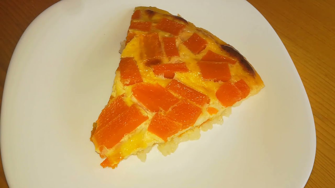 Тыква с молоком и рисом. Вкусный и ароматный десерт с нежным кремом с ароматом ванили.
