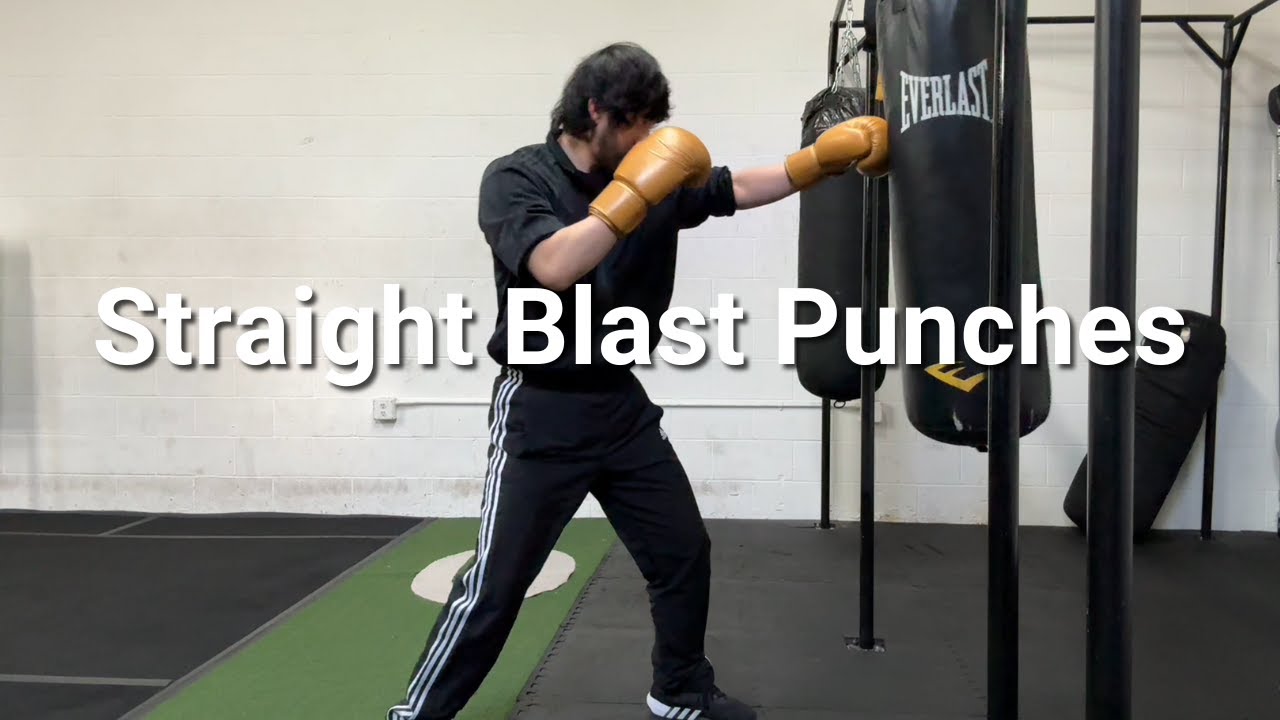 Heavy bag drill - straight blast punches