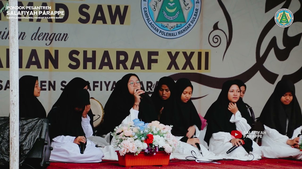 Hiburan Hadrah Santri Putri di Acara Peringatan Maulid 2022 PP. Salafiyah Parappe