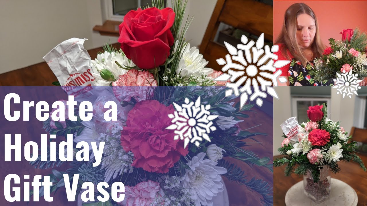 Holiday Floral Arrangements: Create a Beautiful Gift Vase - Christmas flowers