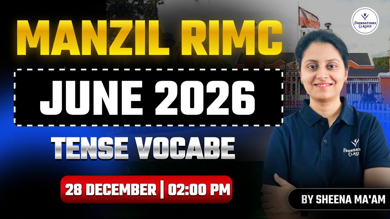 Manzil RIMC June 2026 | Tense & Vocabulary for RIMC | English Class by Sheena Ma&rsquo;am