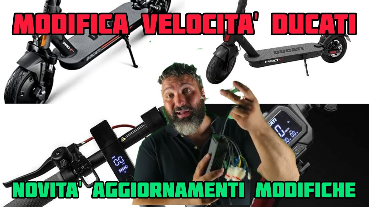 modifica velocità monopattino aggiornamento ducati pro  2 3 evo II III scrambler cross aumento