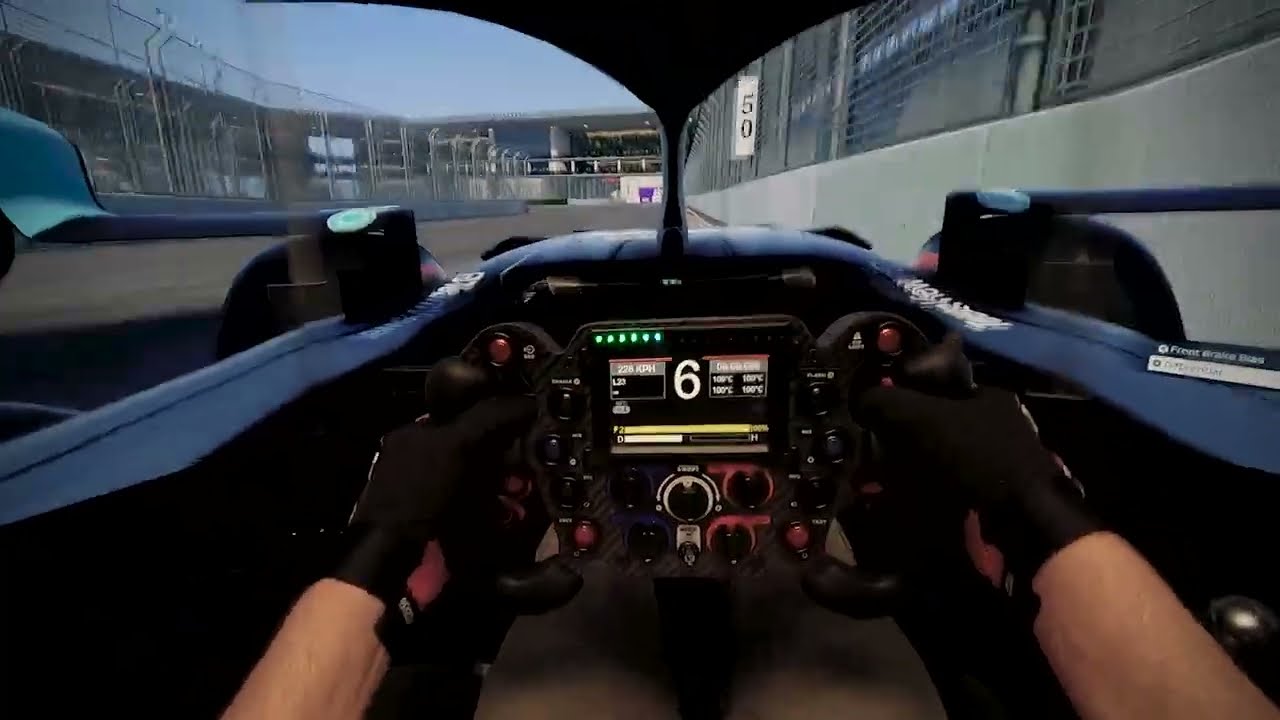 F1 2021 Jeddah lap in cockpit view.