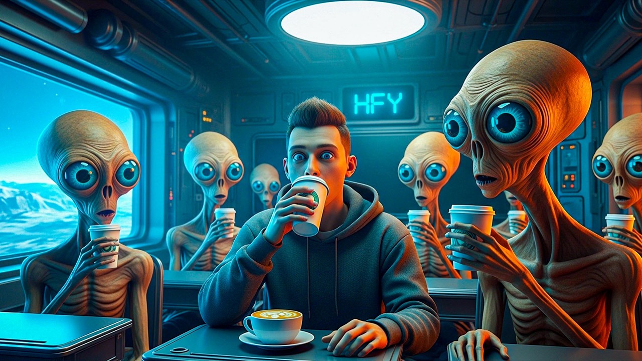 An Alien Classroom Discovers Deathworlders Run on Liquid Rocket Fuel — Also Known as Coffee